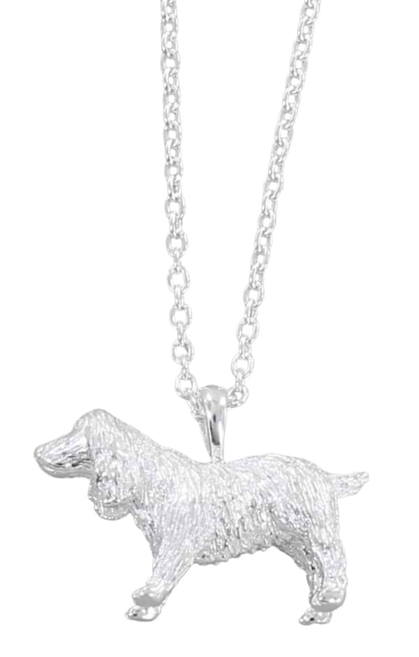 Reeves & Reeves Silver Spaniel Pendant Necklace