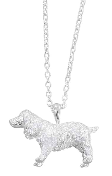 Reeves & Reeves Silver Spaniel Pendant Necklace