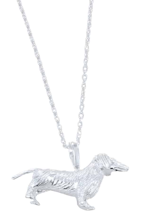 Reeves & Reeves Silver Dachshund Pendant Necklace