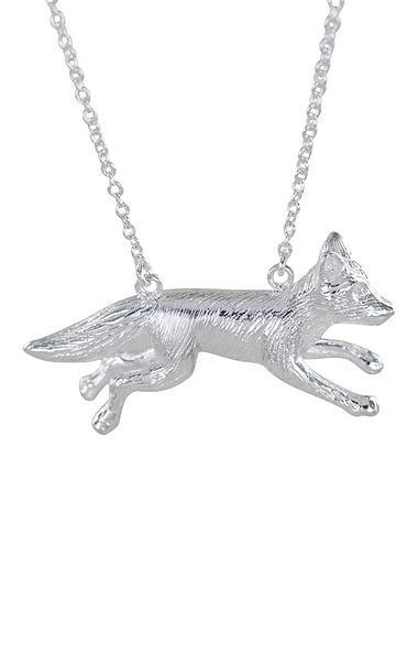 Reeves & Reeves Running Fox Pendant Necklace