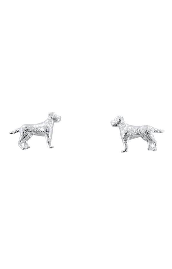 Reeves & Reeves Silver Labrador Stud Earrings