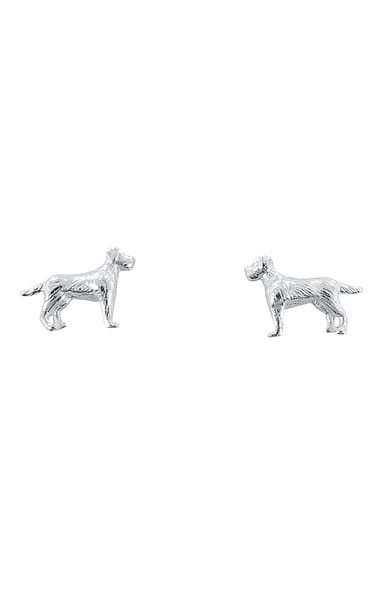 Reeves & Reeves Silver Labrador Stud Earrings