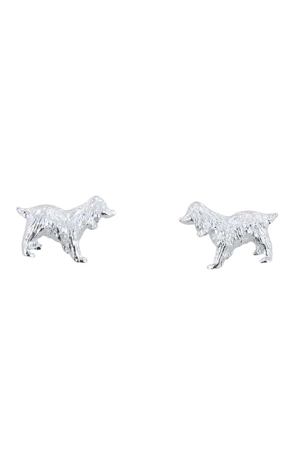 Reeves & Reeves Silver Spaniel Stud Earrings
