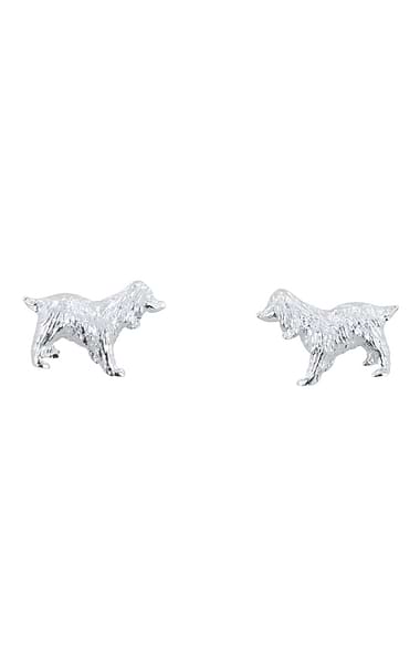 Reeves & Reeves Silver Spaniel Stud Earrings