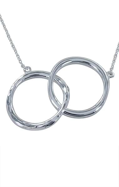 Reeves & Reeves Silver Twin Ring Necklace