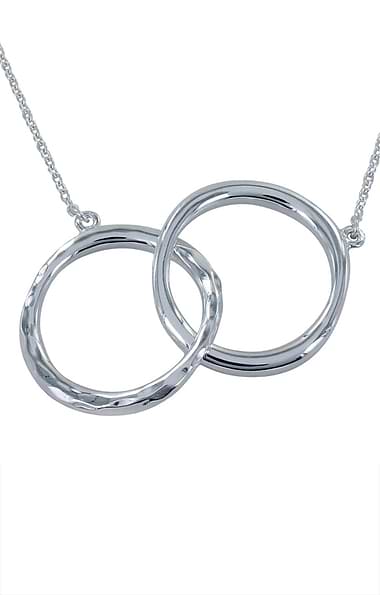 Reeves & Reeves Silver Twin Ring Necklace