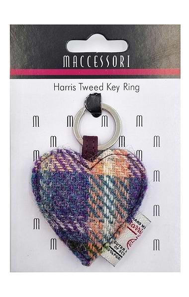 Harris Tweed® Heart Keyring