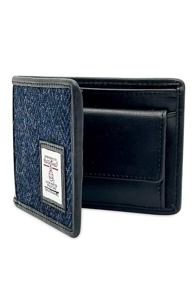 Bifold Harris Tweed® & Faux Leather Coin Wallet