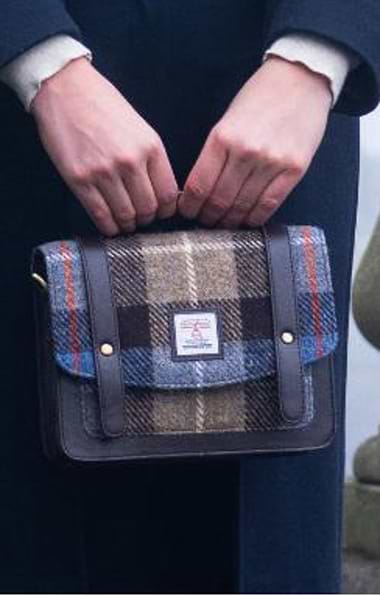 Ladies Mini Messenger Bag Trimmed with Harris Tweed®