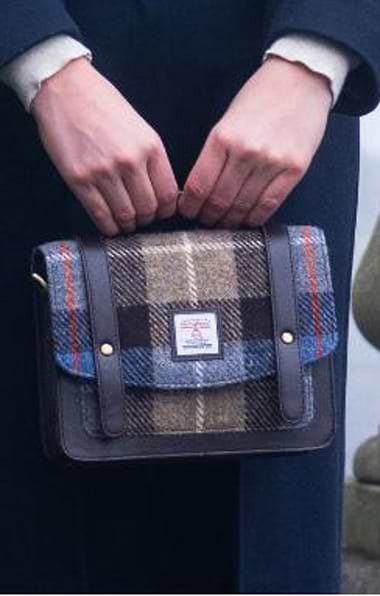 Ladies Mini Messenger Bag Trimmed with Harris Tweed®