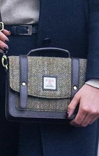 Ladies Mini Messenger Bag Trimmed with Harris Tweed®