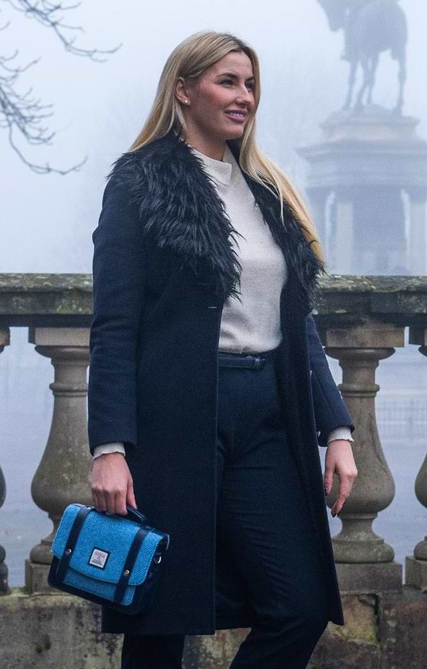 Ladies Mini Messenger Bag Trimmed with Harris Tweed®