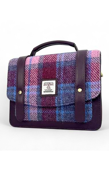 Ladies Mini Messenger Bag Trimmed with Harris Tweed®