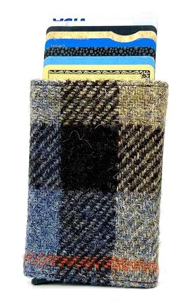 Pop Up RFID Card Holder with Harris Tweed®