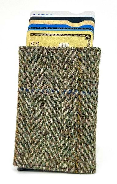 Pop Up RFID Card Holder with Harris Tweed®