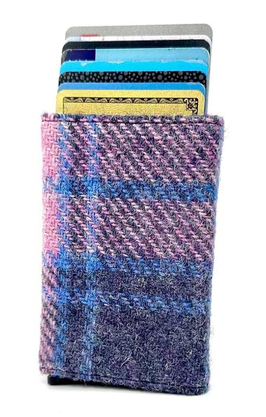 Pop Up RFID Card Holder with Harris Tweed®
