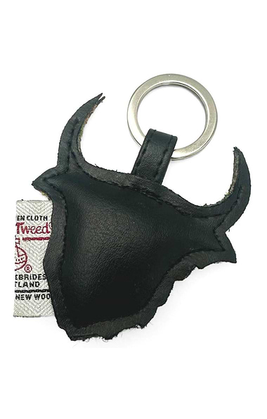 Highland Cow Keyring with Harris Tweed®