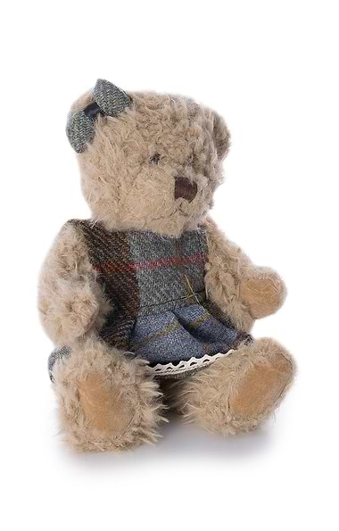 25cm Bear Dressed in Harris Tweed®