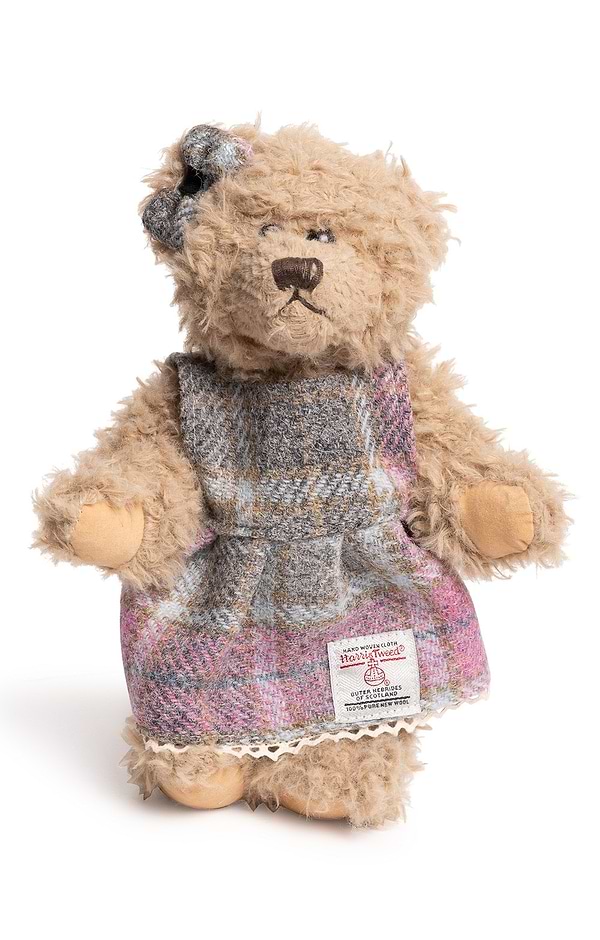 25cm Bear Dressed in Harris Tweed®