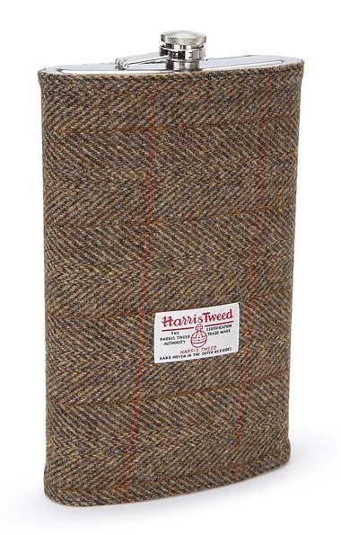 Three Pint Hip Flask Covered in Harris Tweed®