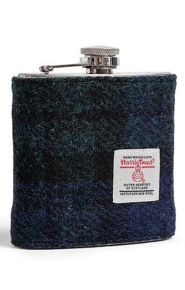 Six Ounce Boxed Harris Tweed® Covered Flask