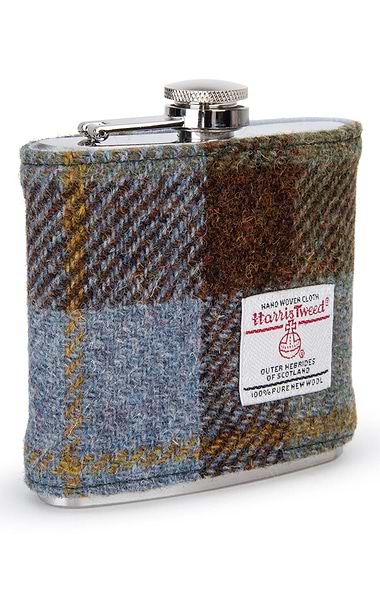 Six Ounce Boxed Harris Tweed® Covered Flask