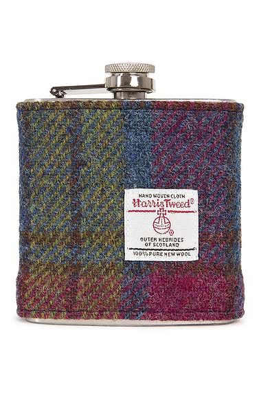 Six Ounce Boxed Harris Tweed® Covered Flask