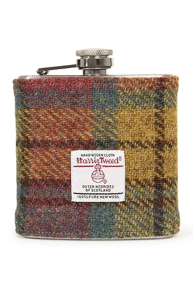 Six Ounce Boxed Harris Tweed® Covered Flask