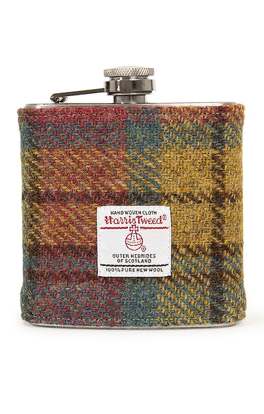 Six Ounce Boxed Harris Tweed® Covered Flask