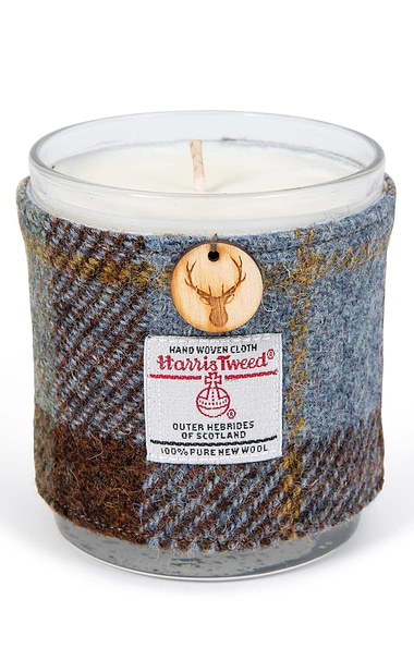 Harris Tweed® Covered Glass Candle
