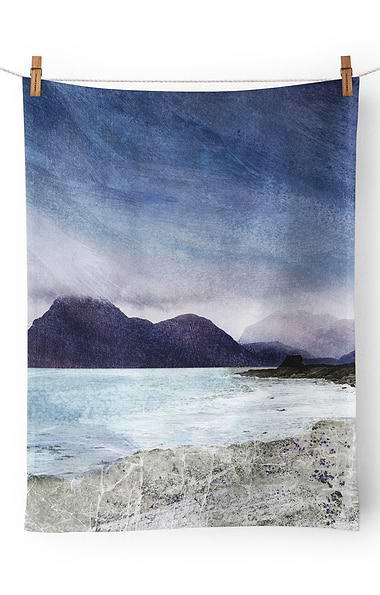 Cath Waters Scottish Landscape Tea Towel