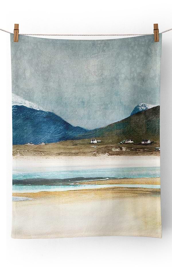 Cath Waters Scottish Landscape Tea Towel