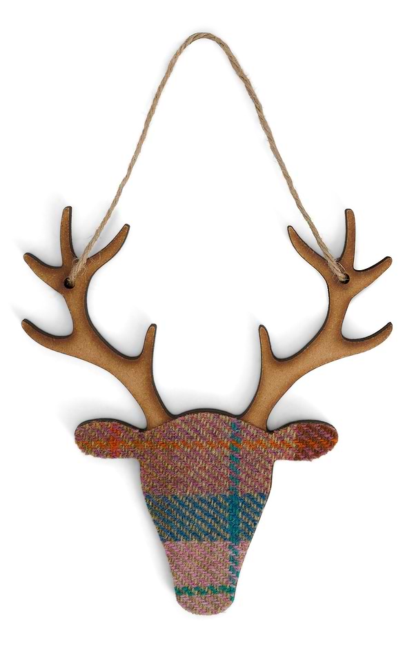 Southbeach Designs Hanging Tweed Stag Decoration