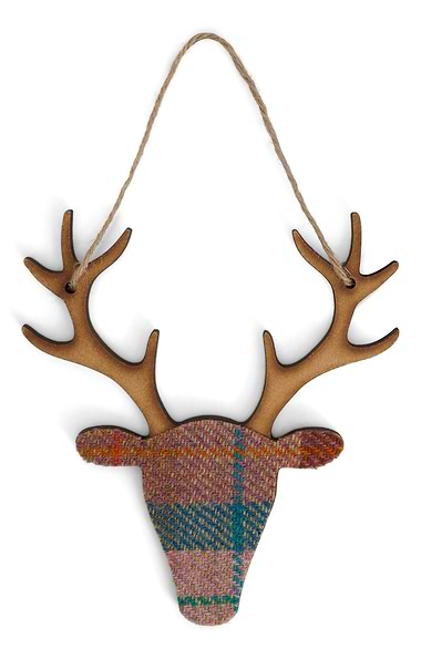 Southbeach Designs Hanging Tweed Stag Decoration