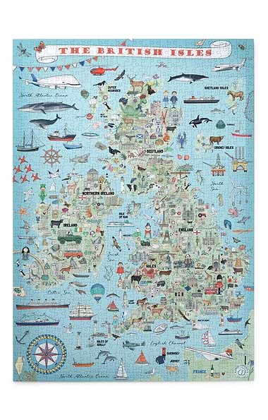Emma Lawrence British Isles 1000 Piece Puzzle