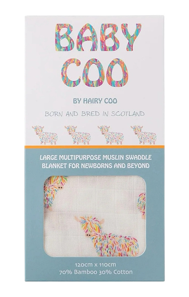 Baby Hairy Coo Muslin Swaddle