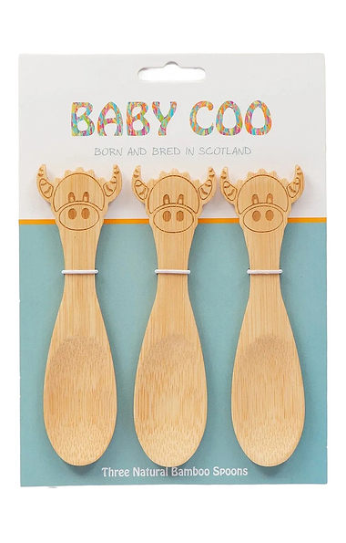 Children's Highland Cow Bamboo Spoons