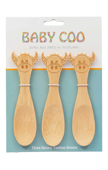 Children's Highland Cow Bamboo Spoons