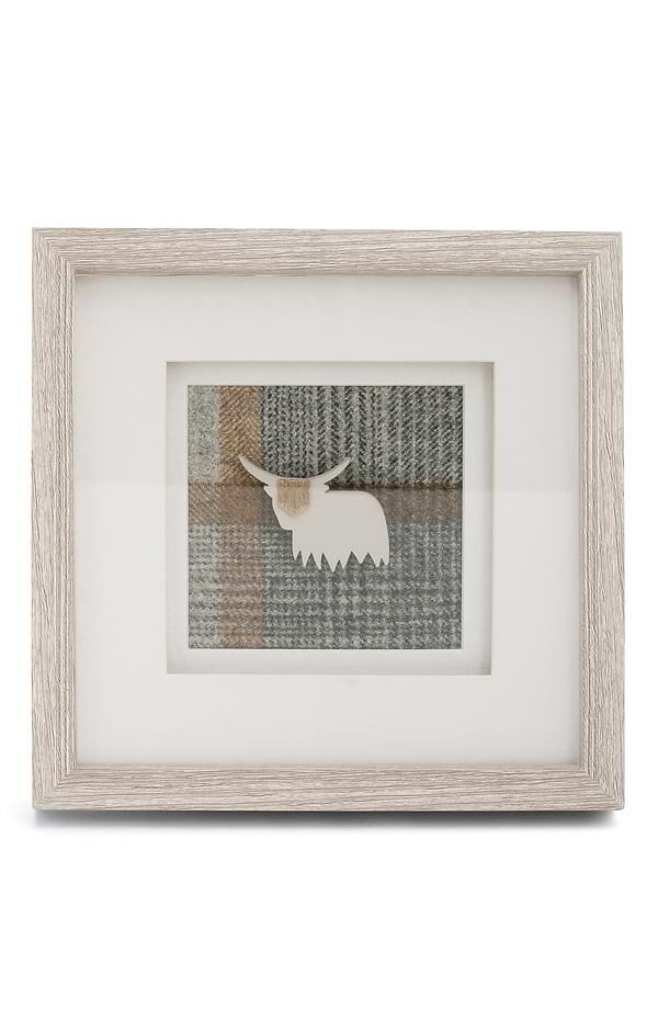 Southbeach Designs Grey Framed Tweed Animal