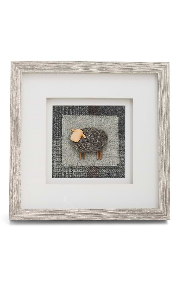 Southbeach Designs Grey Framed Tweed Animal