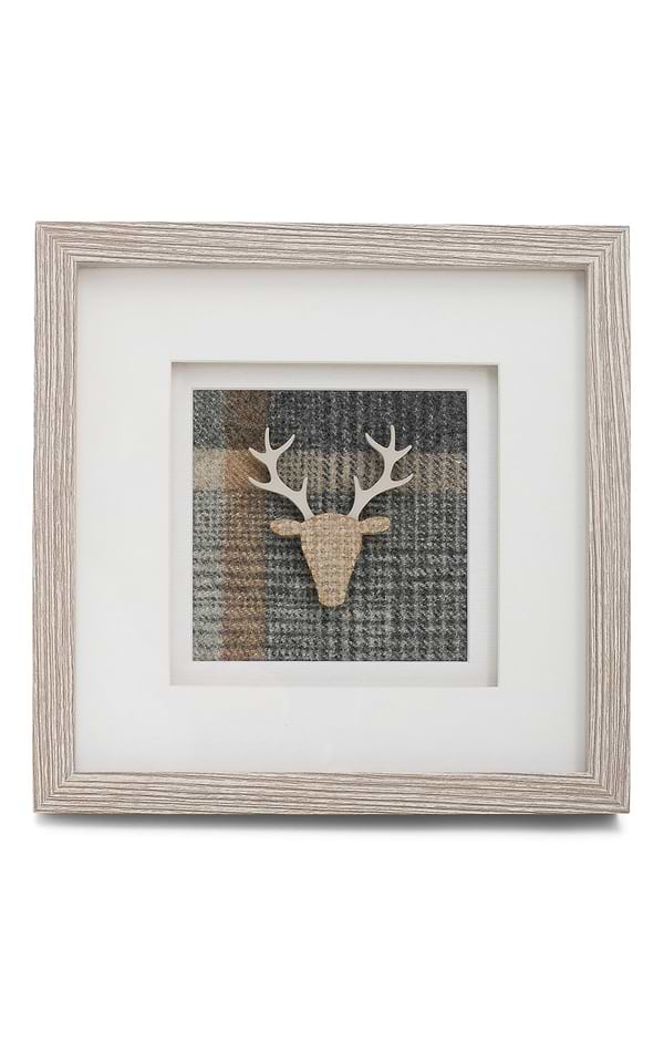 Southbeach Designs Grey Framed Tweed Animal