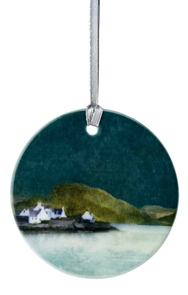 Cath Waters Scottish Landscape Porcelain Ornament