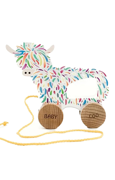 Children's Highland Cow Pull Along Toy