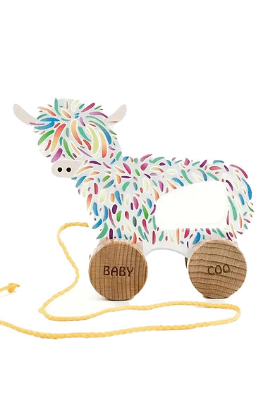 Children's Highland Cow Pull Along Toy