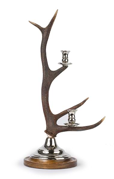 Antler and Silver Candelabra
