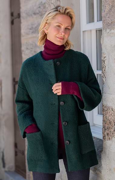 Ladies Freda Coat with Detachable Scarf