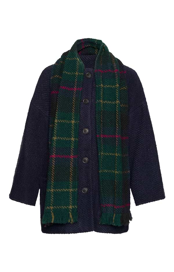 Ladies Freda Coat with Detachable Scarf