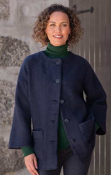 Ladies Freda Coat with Detachable Scarf