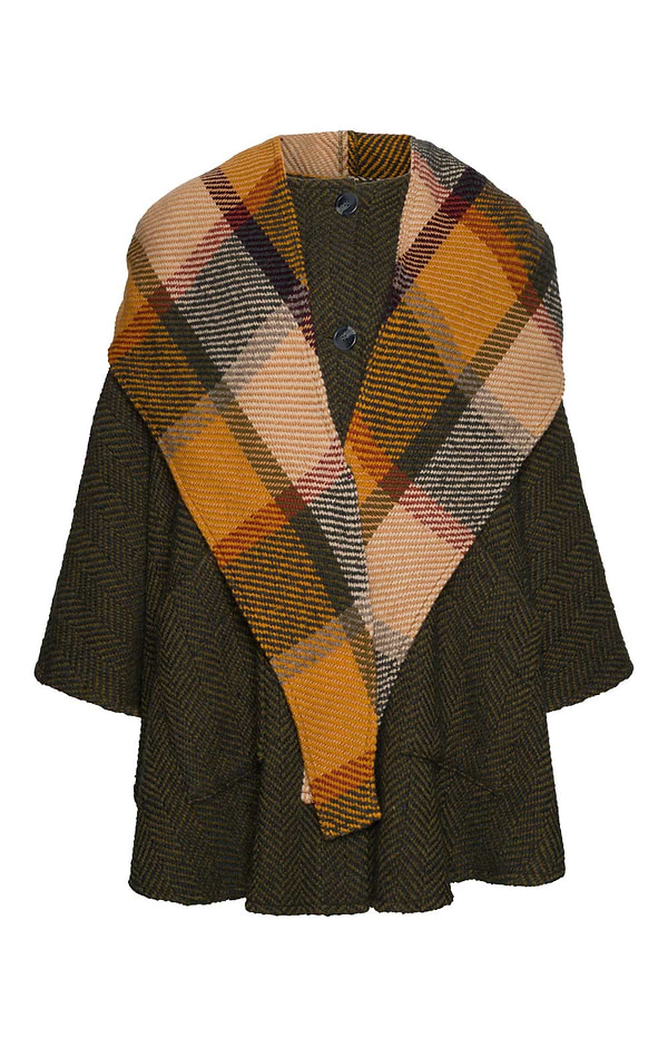 Ladies Tina Cape with Attached Scarf