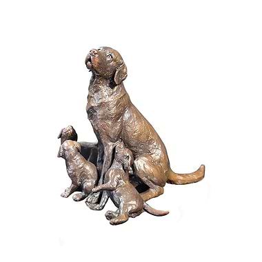 Labrador with Puppies by Michael Simpson